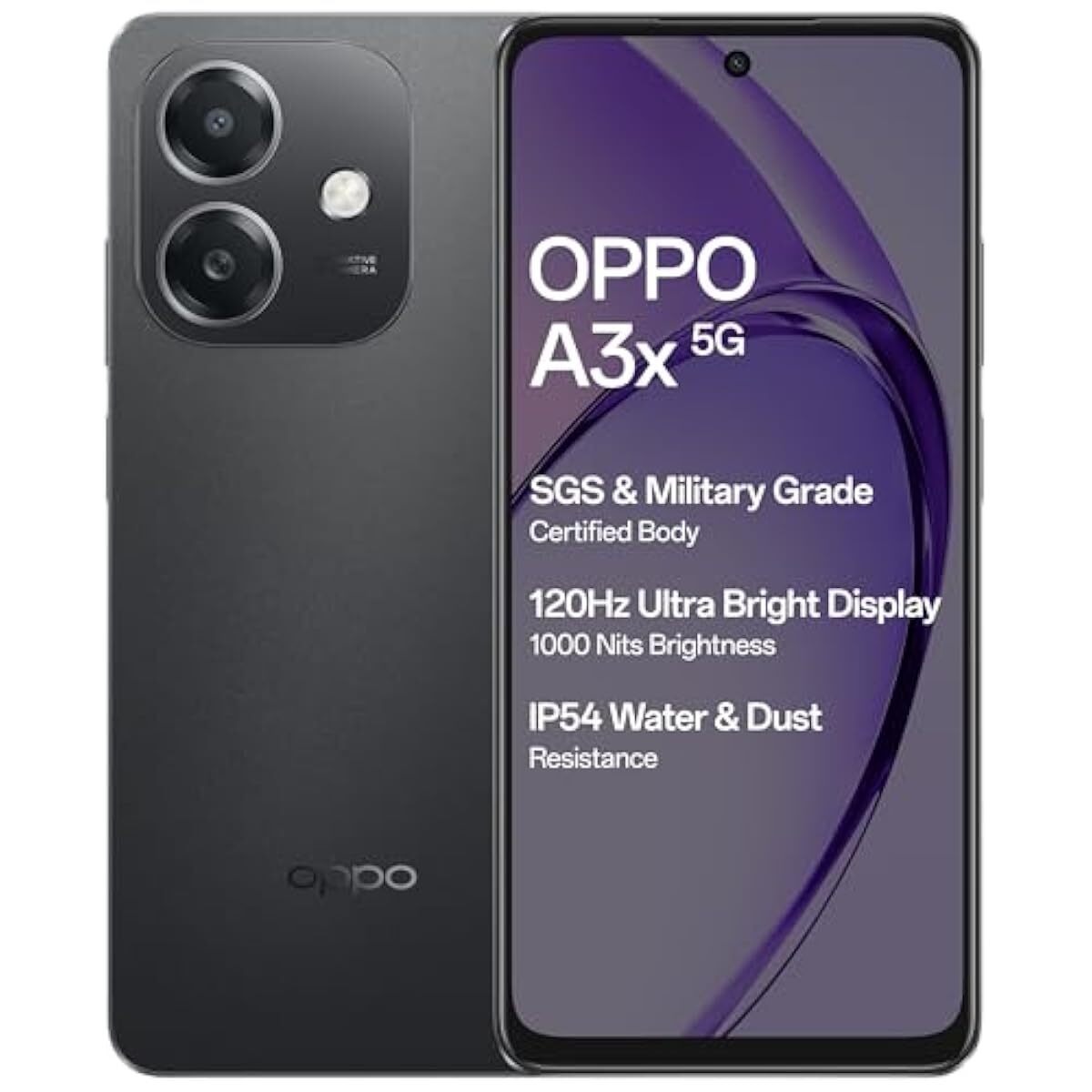 OPPO A3X 5G (Sparkle Black, 4GB RAM, 128GB Storage)|6.67 OPPO A3X 5G (Sparkle Black, 4GB RAM, 128GB Storage)|6.67