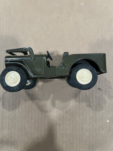VTG Tonka Military Army Green Jeep Folding Windshield 1960 6 1/2 “ long clean - Picture 8 of 10