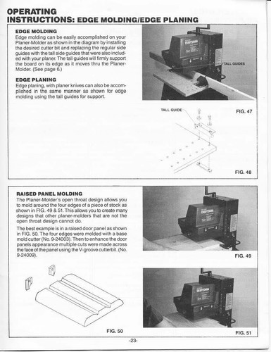 Planer-Molder & Stand Owners Instruction Maint Manual Fits Craftsman 306.233810 - Picture 10 of 16