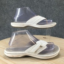 Cloudsteppers by Clarks Sandals Womens 8 M Breeze Sea Thong White Flat 26116239