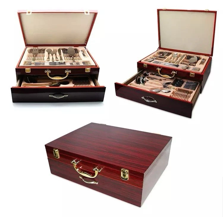 Besteckkasten 24k 72 Teile 12 Personen Luxus Besteck Set 18/10 Edelstahl NEU - Bild 1 von 4