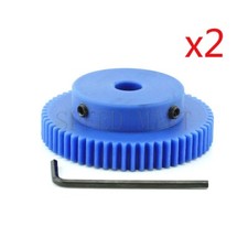 2pc 1 Module Nylon Spur Gear 60 Teeth Bore 20mm Motor Gear Wheel With Steps