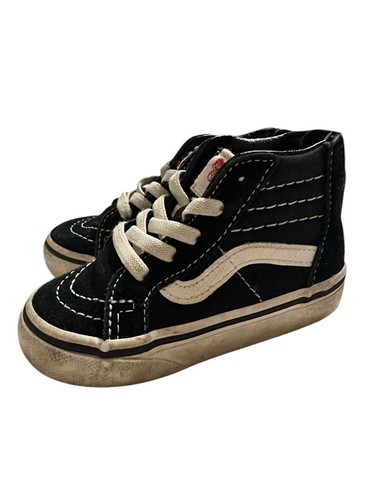 VANs Toddler Old Skool Hi Top taglia 5c nero fuori dal muro - Foto 3 di 7