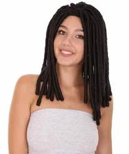 Long Black Dreadlock Womens Wig | Dramatical Halloween Wig | HW-1505A