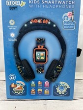 iTech jr Kids Smart Watch Headphones Black Gamer theme