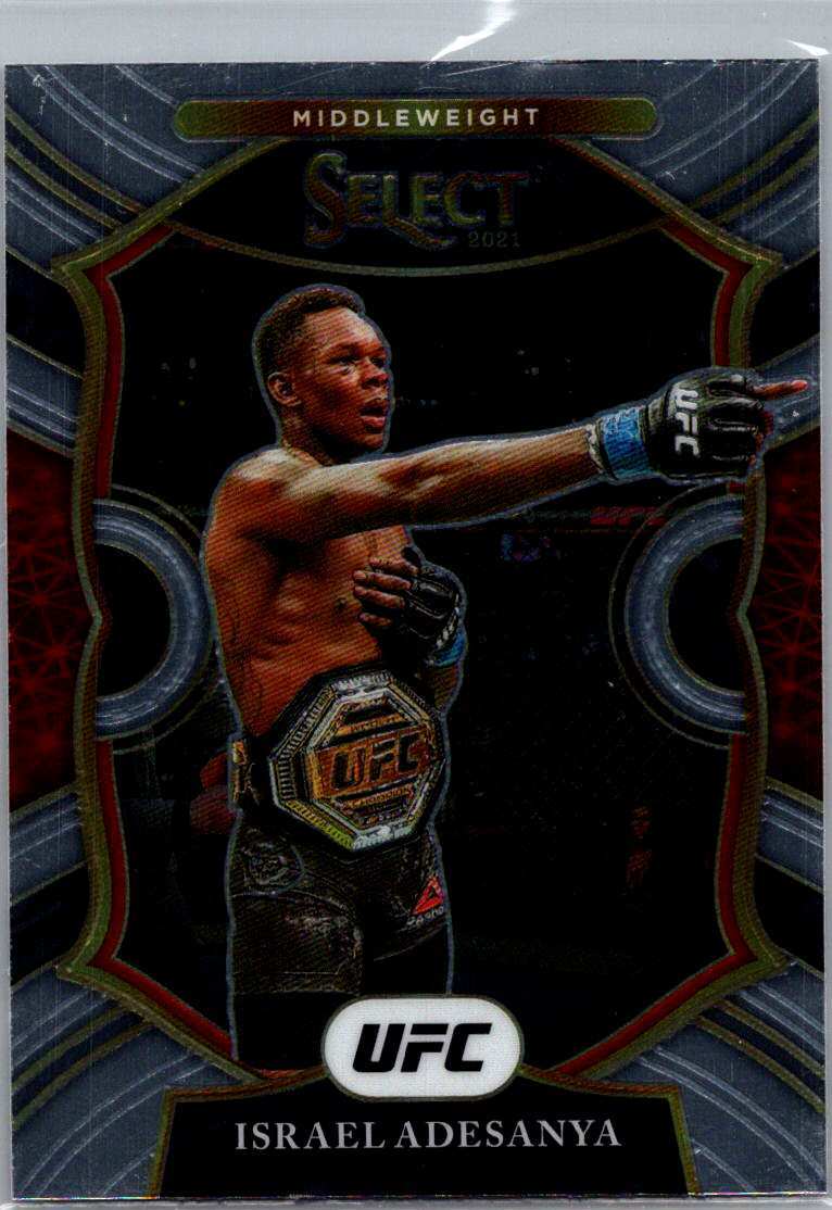 2021 Israel Adesanya #64 Panini Select UFC MUFC#3