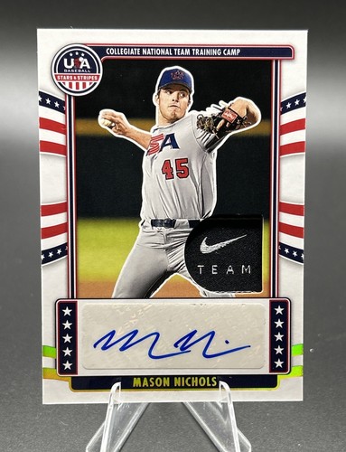 2024 Panini USA Stars & Stripes MASON NICHOLS Auto TAG Nike Patch Swoosh 1/2