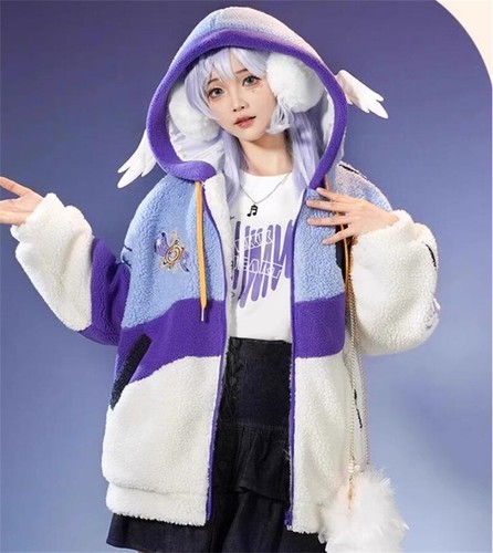 Honkai: Star Rail Robin Jacke Unisex Mantel Hoodie Zipper Kapuze Pelzmantel - Bild 14 von 29