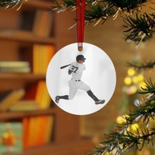 Giancarlo Stanton Drawing Metal Ornaments