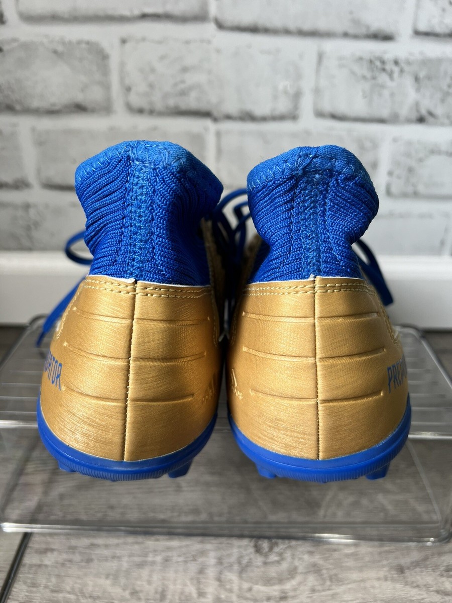 Adidas Predator 19.3 FG Soccer Cleats Men's 9.5 Gold Blue F35596