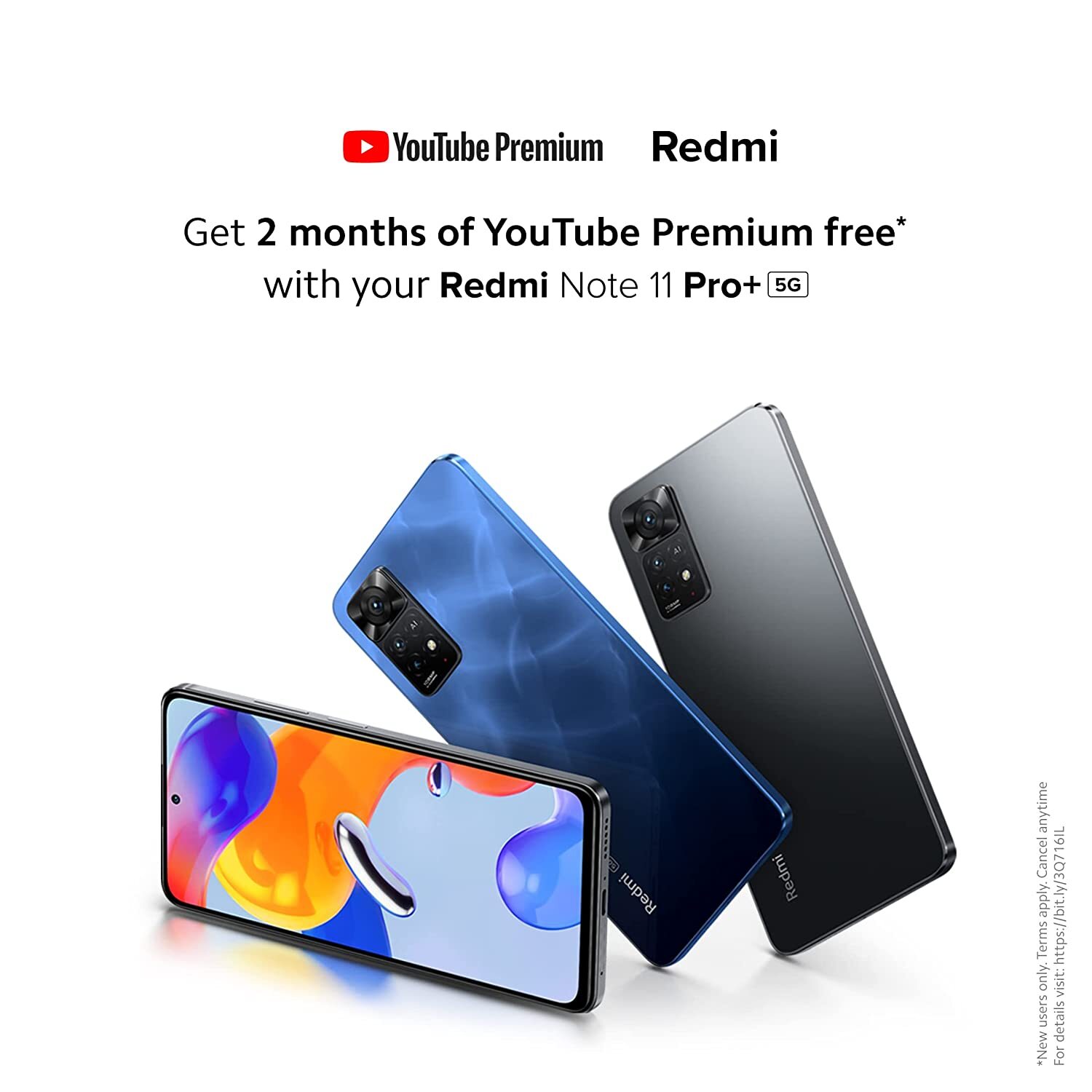 Redmi Note 11 Pro + 5G (Mirage Blue, 6GB RAM, 128GB Storage) | 67W Turbo Ch