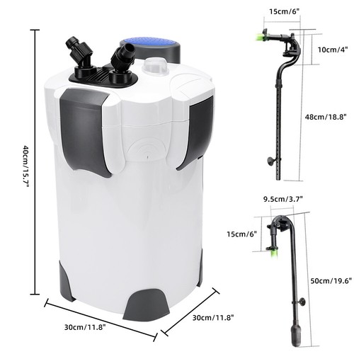 2000L/H Aquarium Filter Fish Tanks External Canister Water Pump Sponge NEW - Picture 12 of 12