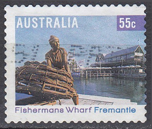 Australien gestempelt Fisherman’s Wharf Denkmal Fischen Angeln tourismus / 2534 - 第 1/1 張圖片