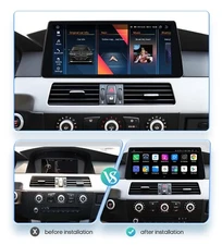 CarPlay Radio 10.25"For BMW 5 Series E60 E61 CIC 6+64GB GPS Stereo BT Android 13