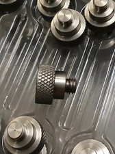 Thumb Screw, Knurled, 3/8-16 x 1/4" thread, 0.88" Dia Head Stainless Steel 303