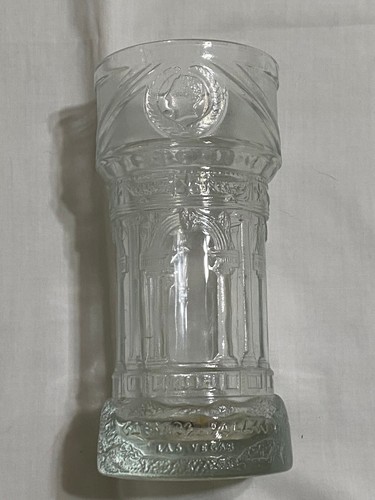 Las Vegas Caesar's Palace Hotel And Casino Cocktail Gefäß Glas Vase 1990er 1995 - Bild 4 von 10