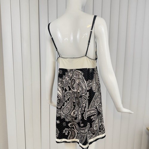 Bisou Bisou Michelle Bohbot Intimates Paisley Black Chemise Sleepwear Sz Medium - Picture 7 of 13