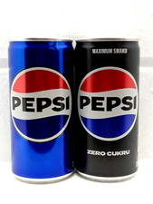 Pepsi Empty Cans 200 ml Poland 2024 Bottom Open Set of 2 Collectible