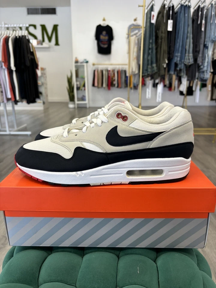 2017 Nike Air Max 1 OG Anniversary Dark Obsidian Size 11 908375-104 G2U - Image 3 of 4