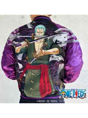 L size ONE PIECE Roronoa Zoro reversible Sukajan Jacket | eBay