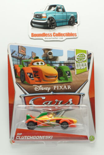 DISNEY PIXAR CARS 2013 RIP CLUTCHGONESKI WGP WORLD GRAND PRIX NEW RARE 1:55