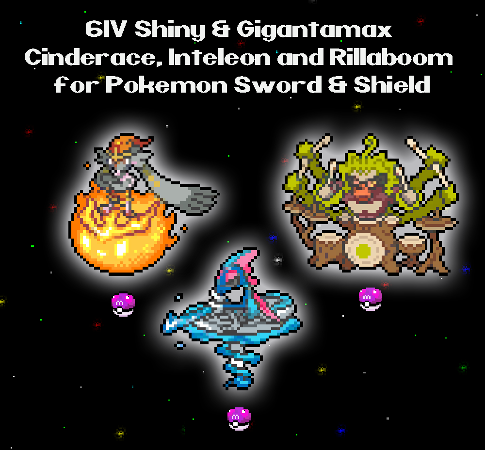 Shiny GMAX Cinderace Pokmon Card - 6IV Hidden Ability, Isle Of Armor  (Sword/Shield)
