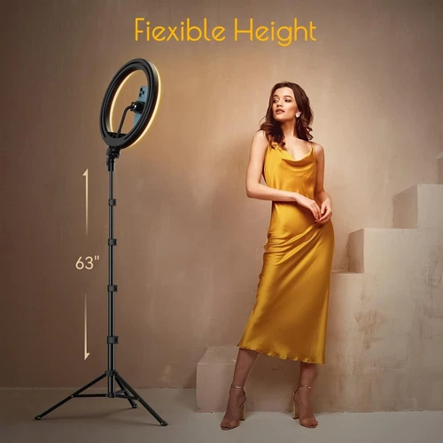 12" LED Ring Light with Tripod Stand Phone Mount for YouTube Makeup Video Live - Picture 7 of 9