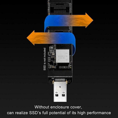 M.2 NVME SSD to USB 3.1 Adapter PCI-E to USB-A 3.0 SSD IHNYIHS=s= - Photo 6/12