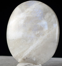 Blue Moonstone Palm Stone Crystal Palmstone Worry Fidget Gemstone Chakra