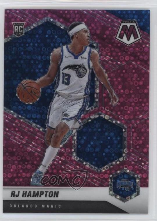 2020-21 Panini Mosaic Fast Break Pink Prizm 14/20 RJ Hampton #233 Rookie RC 3hd