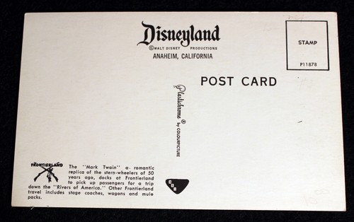 Disneyland 1955 Frontierland View POSTCARD Concept Art ASI Disney History Vault - Picture 3 of 6