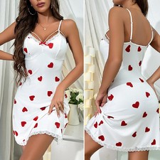 Women's Lingerie Sexy Nightwear Spaghetti Strap Nightgown Babydoll Chemise Dress