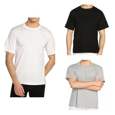 3-6-12 Pack Herren Basic T-Shirt Unterziehshirt Unterhemden Baumwolle K-82