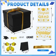 Flying Butterfly Explosion Gift Box, Birthdays Surprise Black Exploding Gift ...