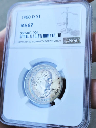 1980-D NGC MS67 Susan B Anthony SBA Dollar 🌈