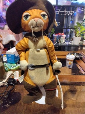 Dreamworks 2003 Shrek 2 Hasbro Talking (working) Puss In Boots Stuffed Toy 