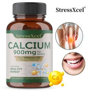 Calcium 8000mg avec vitamine D3, 30/60/120 Comprimés - Soutien non-OGM santé osseuse