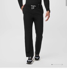 Men  s Figs Pisco Basic Scrub Pants Black Size Small Short