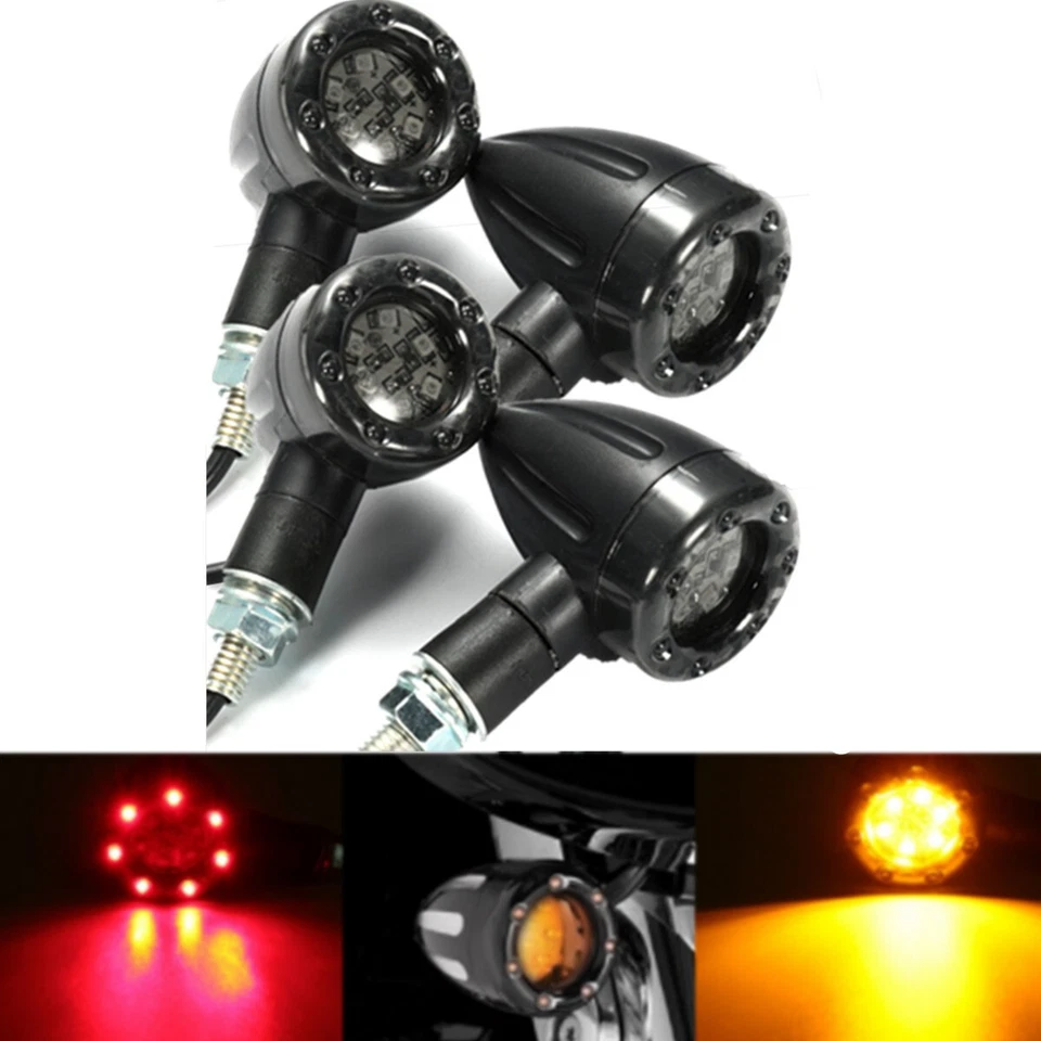 4x Luz LED intermitente para motocicleta Honda Shadow VT 600 700 750 1100 VTX1300 Foto 3 de 4
