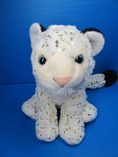 Wild RepublicWhite Gold Snow Leopard Foilkins Stuffed Animal Plush 12"