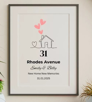 Personalisiertes New Home Geschenk New Home New Memories Wandbild Heimdekoration Druck