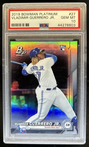 2019 Bowman Platinum Vladimir Guerrero Jr. RC Rookie #27b Blue Jays PSA 10