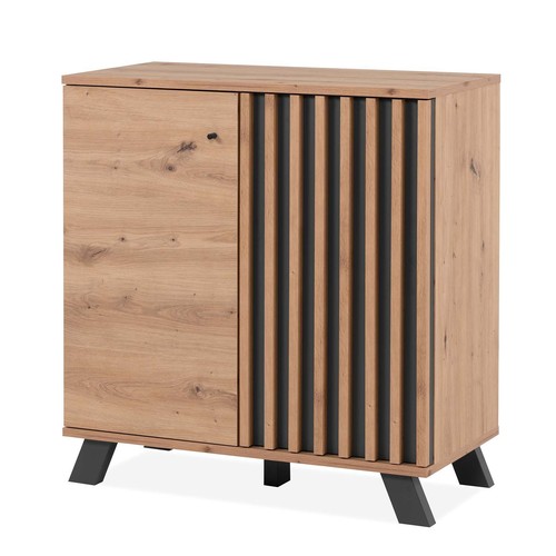Kommode MEDAN - Artisan Eiche - anthrazit - 80 cm breit Sideboard Anrichte - Bild 10 von 10