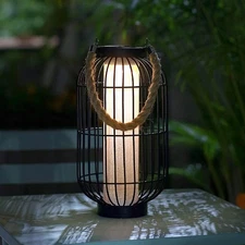 Large Solar Powered Lantern Outdoor-Heavy Duty Metal Hanging Lights Decorative