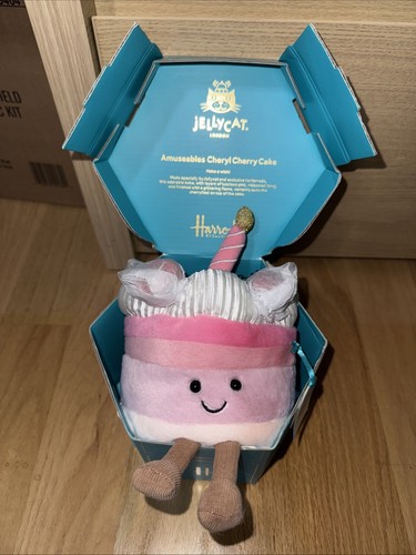 COP Y Harrods Cheryl Cherry Cake Pink with Box + Tags Valentine's Day Gift New