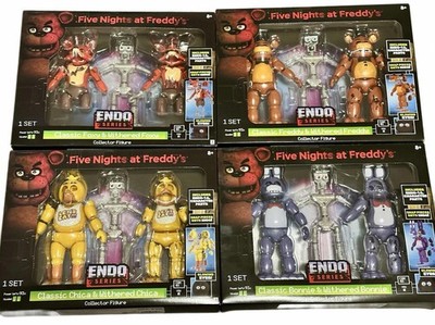 FNAF Five Nights At Freddys Jazwares Bonnie Freddy Chica Foxy Endo Series 4 set