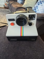 Polaroid One Step Rainbow Instant Land Camera Black Beige Vtg 70s 80s Untested
