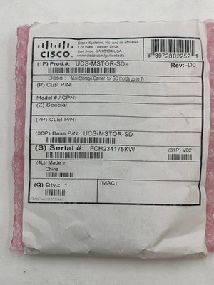 NEW Genuine Cisco UCS-MSTOR-SD 73-17925 Mini Storage Carrier Dual SD Card Module