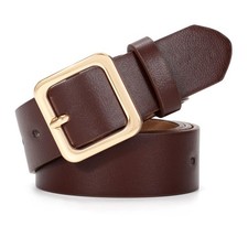 Women s Leather Belts for Jeans Pants Dresses Fashion Ladies Black Belt with ...