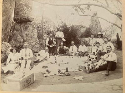 Original Foto Grab von Cecil Rhodos 19. Jh. Old Art Fotografie Matobo Simbabwe